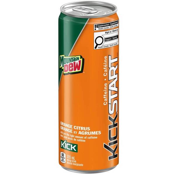 Mountain Dew Kickstart Orange Citrus 355ml can