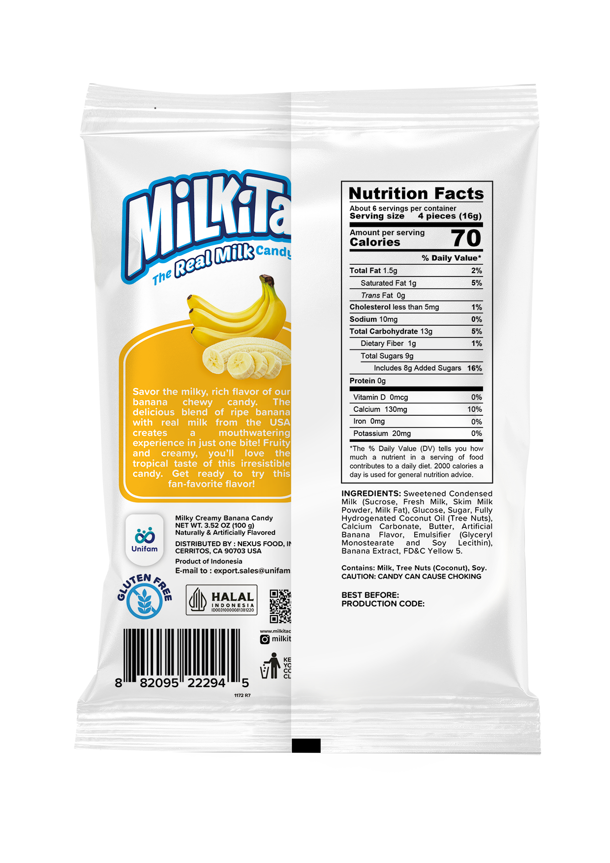 Milkita The Real Milk Candy Banana 100 g