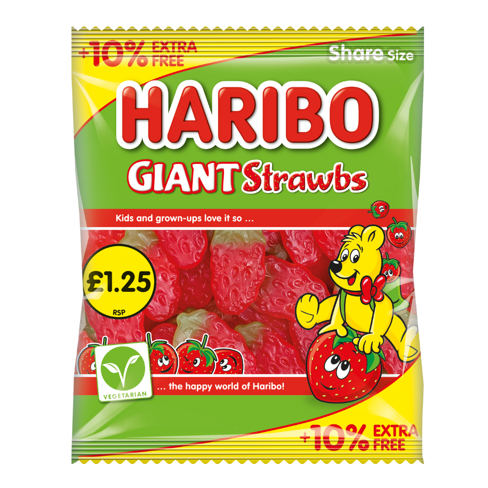 Haribo Giant Strawbs 154g