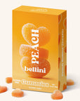 Peach Bellini Gummies, Chewy Candies, Alcohol-Free