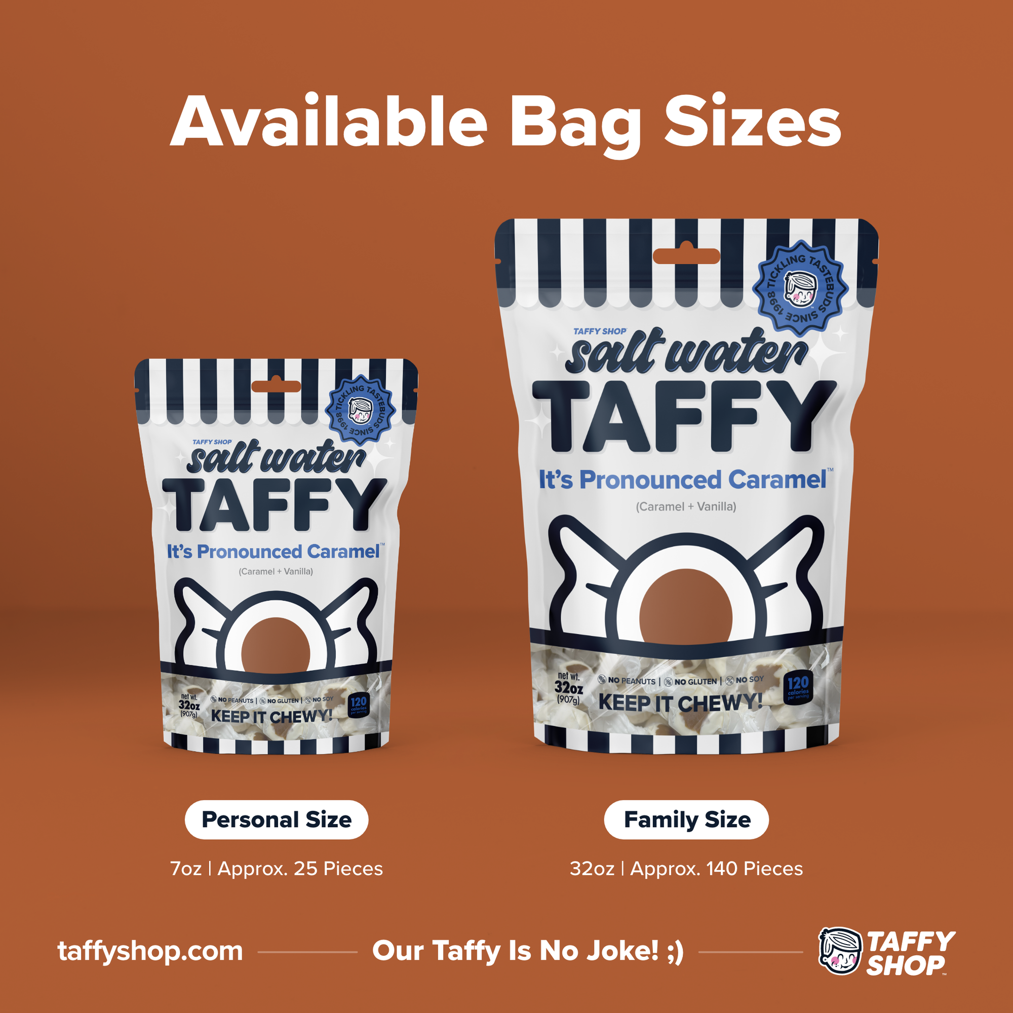 It's Pronounced Caramel™ Taffy (Caramel + Vanilla): Personal (7oz)