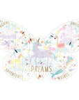 80 PIECE " BUTTERFLY" SHAPED JIGSAW WITH SHAPED BOX - FANTASY