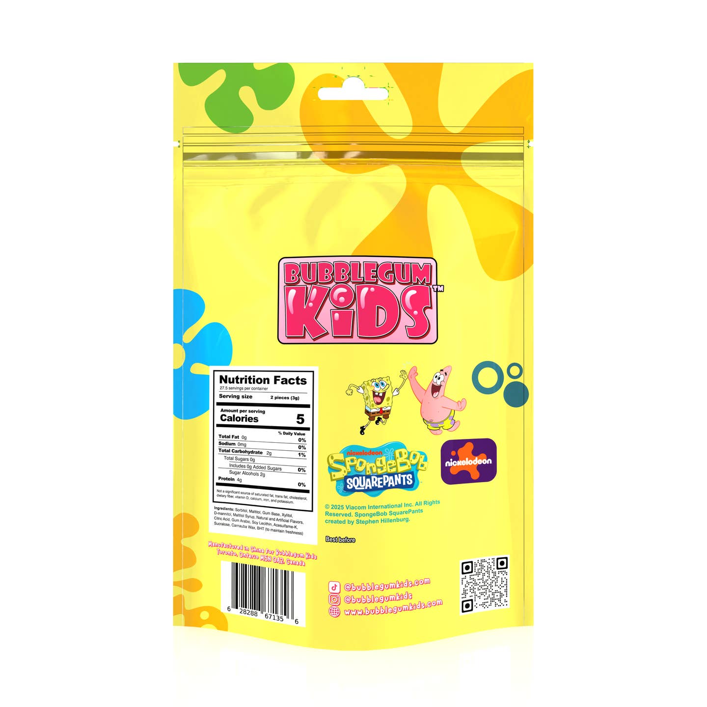 Spongebob Pineapple 55 Pc Sugar-Free Gum