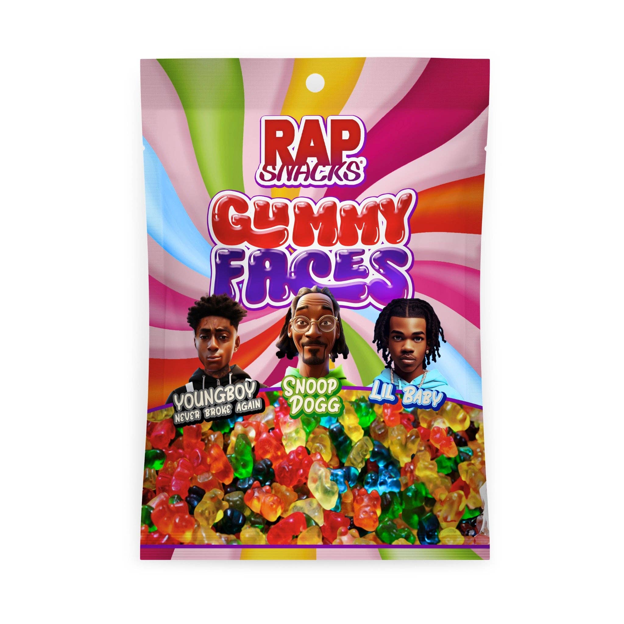 Rap Snacks Gummy Faces (5.3 oz) – Dale’s Candy Co.