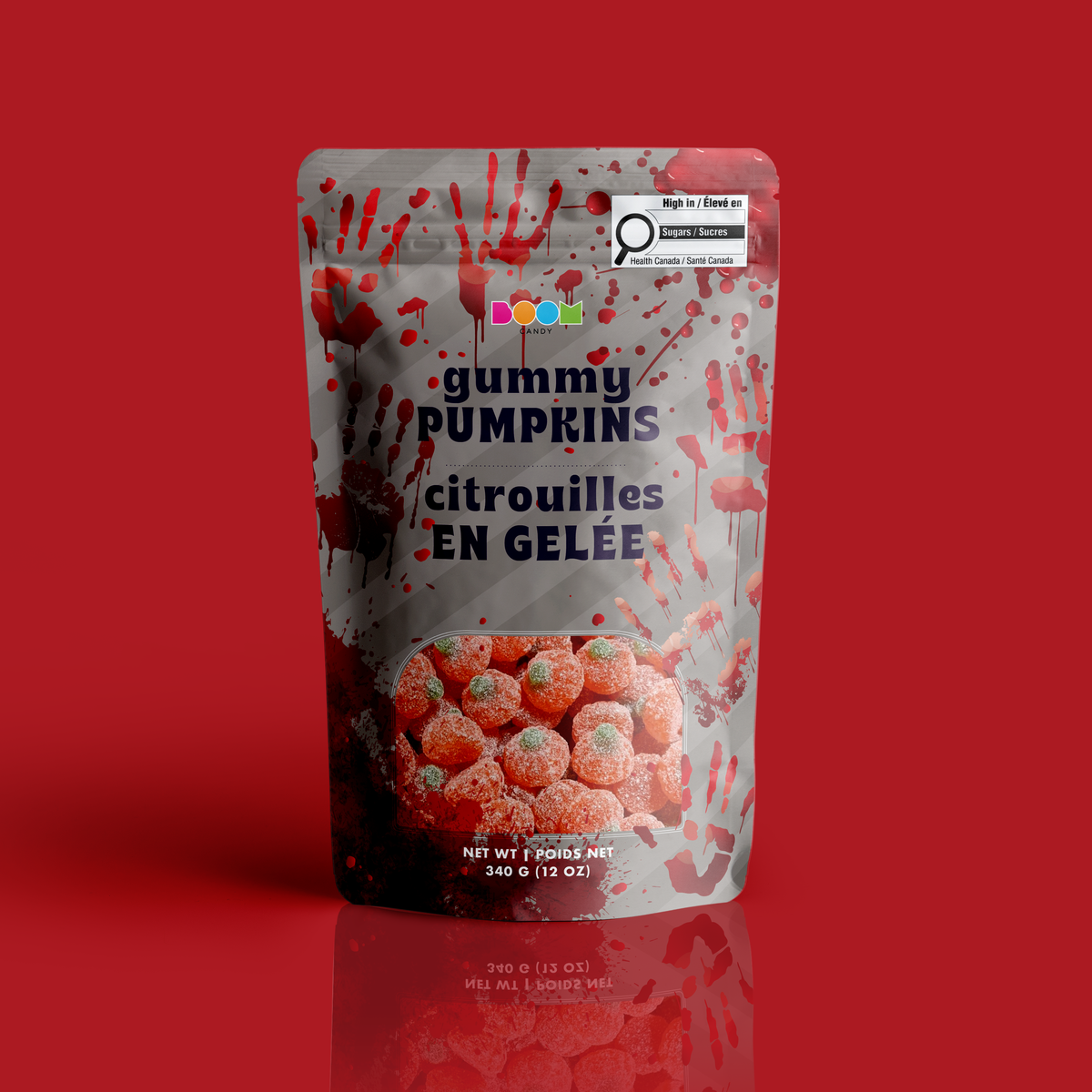 Bloody Hands | Gummy Pumpkins | 340 g (NOT NUT FREE)