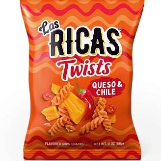 LAS RICAS - QUESO &amp; CHILE TWISTS 2OZ (56G)