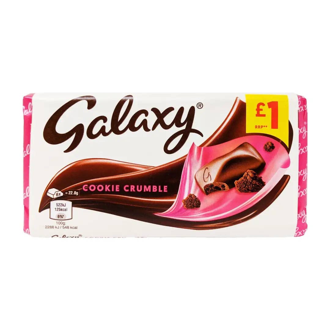 Galaxy Cookie Crumble Chocolate Bar 114g UK Import