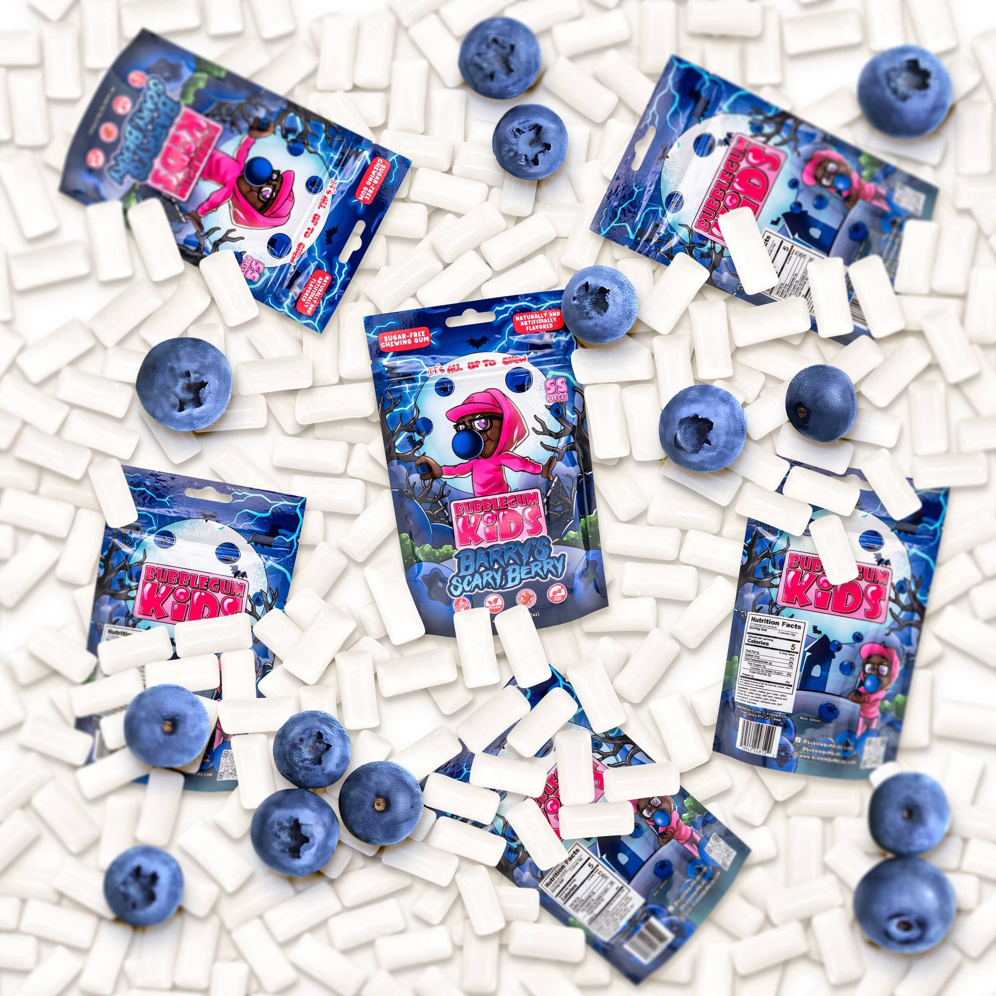 Barry&#39;s Scary Berry (55 Pc) Blueberry Sugar Free Gum