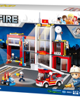 Large Fire Station Building Brick Kit (612 Pcs)