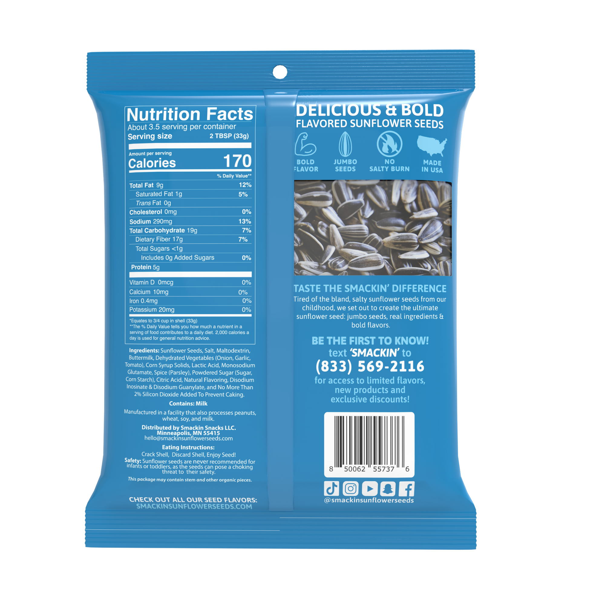 SMACKIN&#39; RANCH Sunflower Seeds (4 oz)