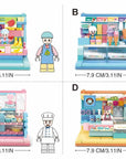 Mini Handicraft Building Brick Series, Food Shop Display Set