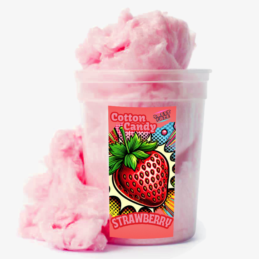 Handmade Strawberry Cotton Candy