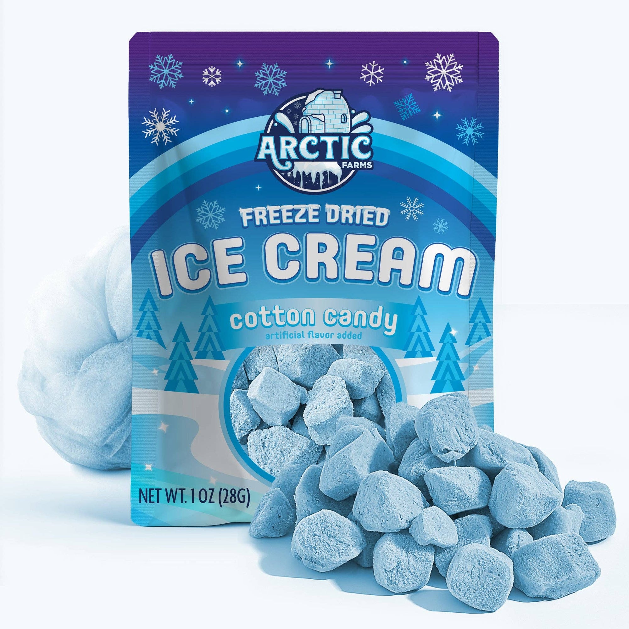 Freeze Dried Ice Cream That Does Not Melt (Bits) (1oz): Cotton Candy (Mix)