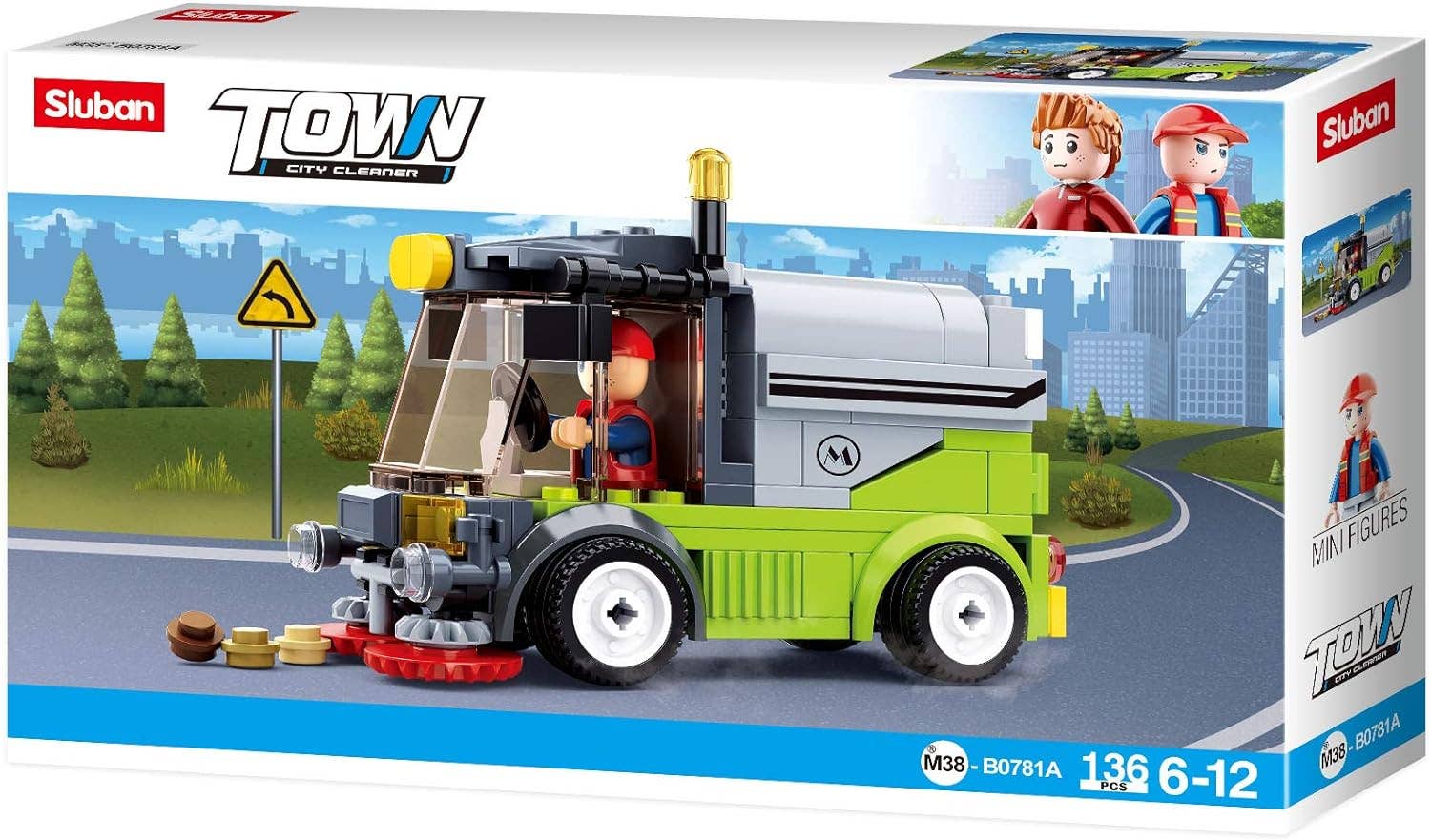 Town City Cleaner Vehicles Building Brick
