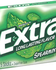 Extra Spearmint Sugar Free Chewing Gum Bulk Pack 15 Sticks