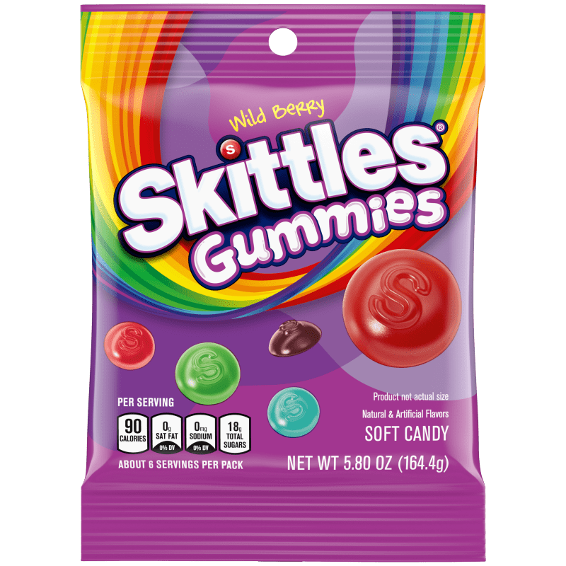 SKITTLES Wild Berry Gummies Candy Bag, 5.8 oz
