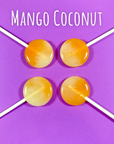 Mini Handcrafted Rainbow Lollipops: Mango Coconut