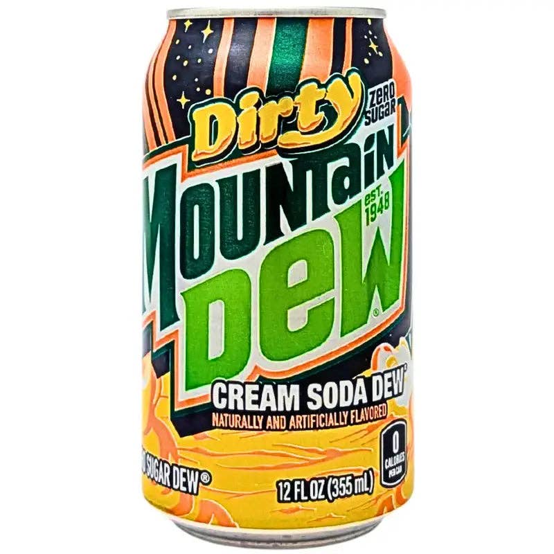 Mountain Dew Zero Sugar Cream Soda Dew 355ml Can