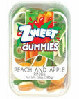 Gummy Peach and Apple Rings | Zweet  | 10 oz