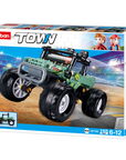 Off-Road Green Monster Truck Building Brick Kit (155 pcs)
