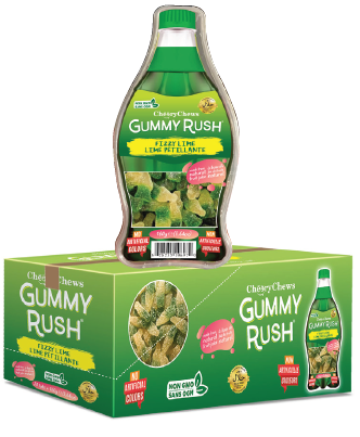 Gummy Rush - Cola Bottle Tubs - Fuzzy Lime Bottle 160g [1 Item]