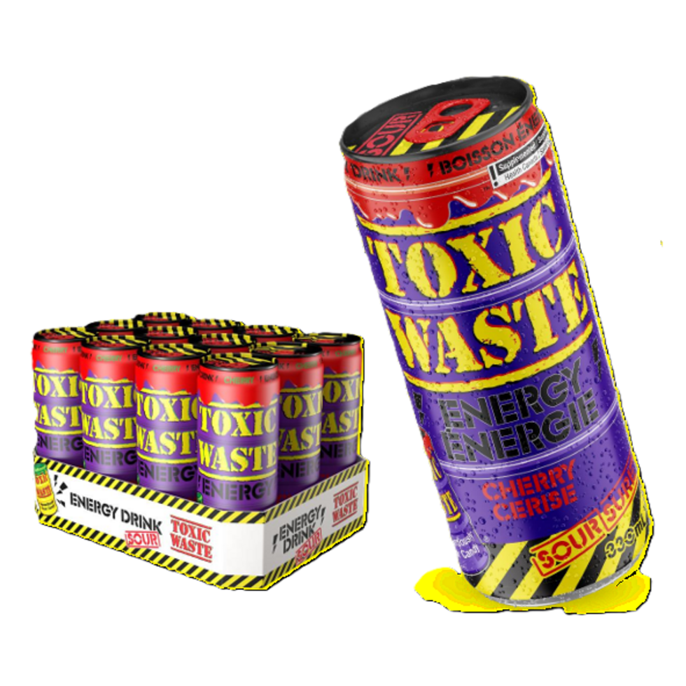 Toxic Waste Sour Cherry Energy Drink, 330 mL [1 Can]