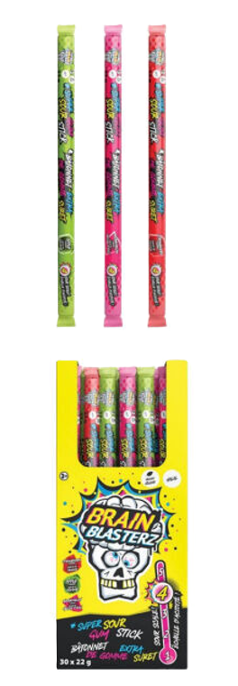 Brain Blasterz Super Sour Gum Stick 22g [1 Item]