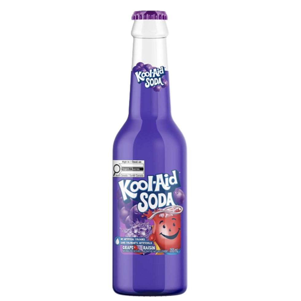Kool-Aid Soda Grape 355ml Glass