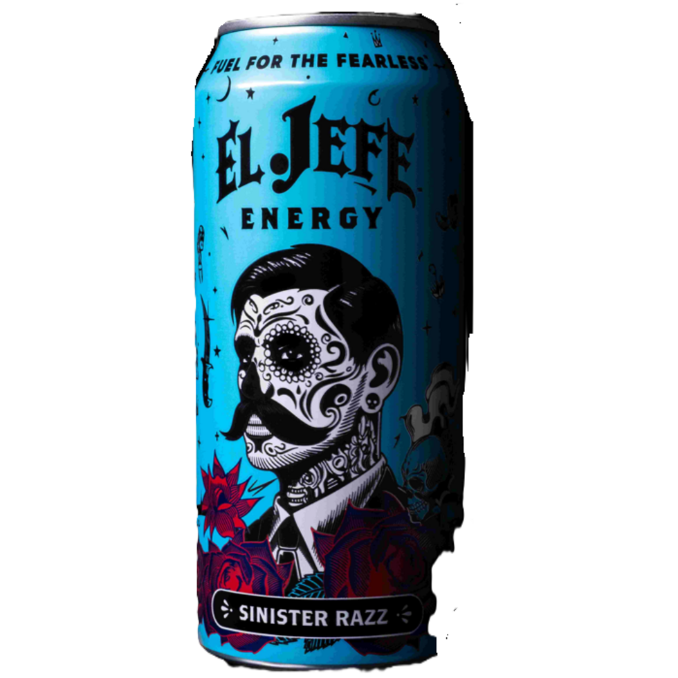 El Jefe Energy Sinister Razz 473mL