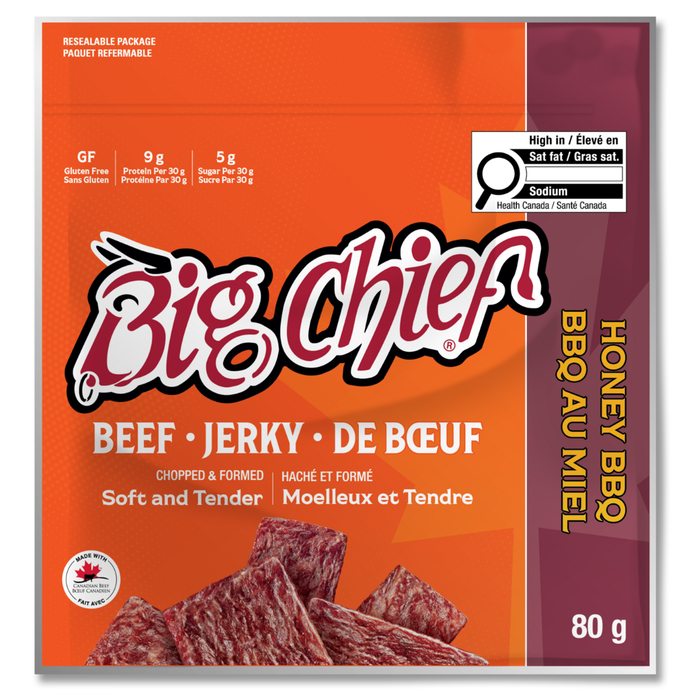Big Chief Beef Jerky - Honey BBQ 80g