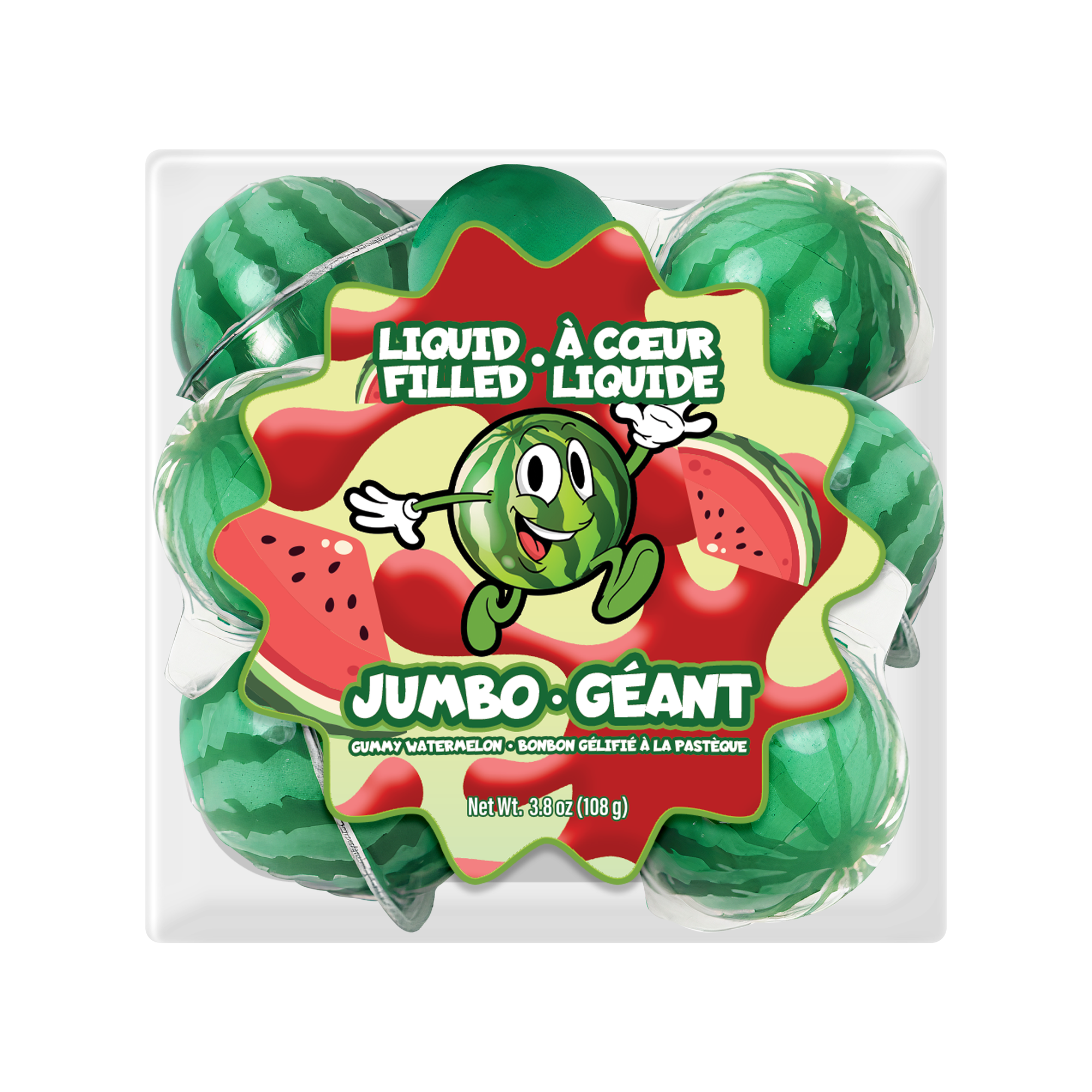 Liquid Filled Watermelon 4D Realistic Gummy Candy