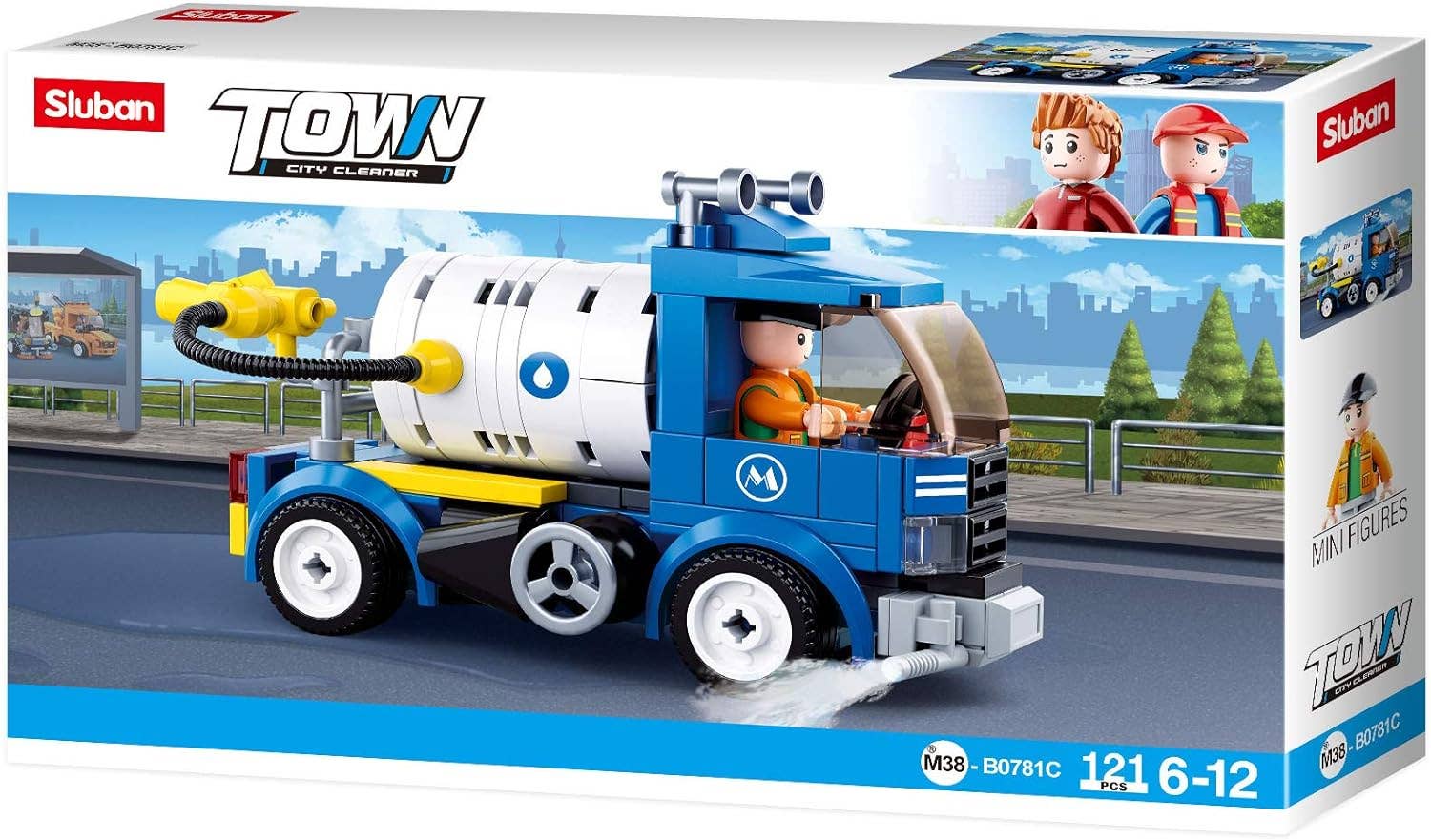Town City Cleaner Vehicles Building Brick