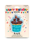 CUPCAKE BIRTHDAY 3D KIDS CREW SOCK
