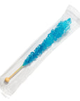 Blue Rock Candy Sugar Sticks - Blue Raspberry Flavor [12 Count]