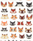 Cooky Cat Head Stickers