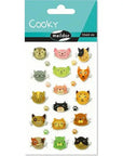 Cooky Cat Head Stickers