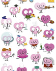 Cooky Heart Professions stickers