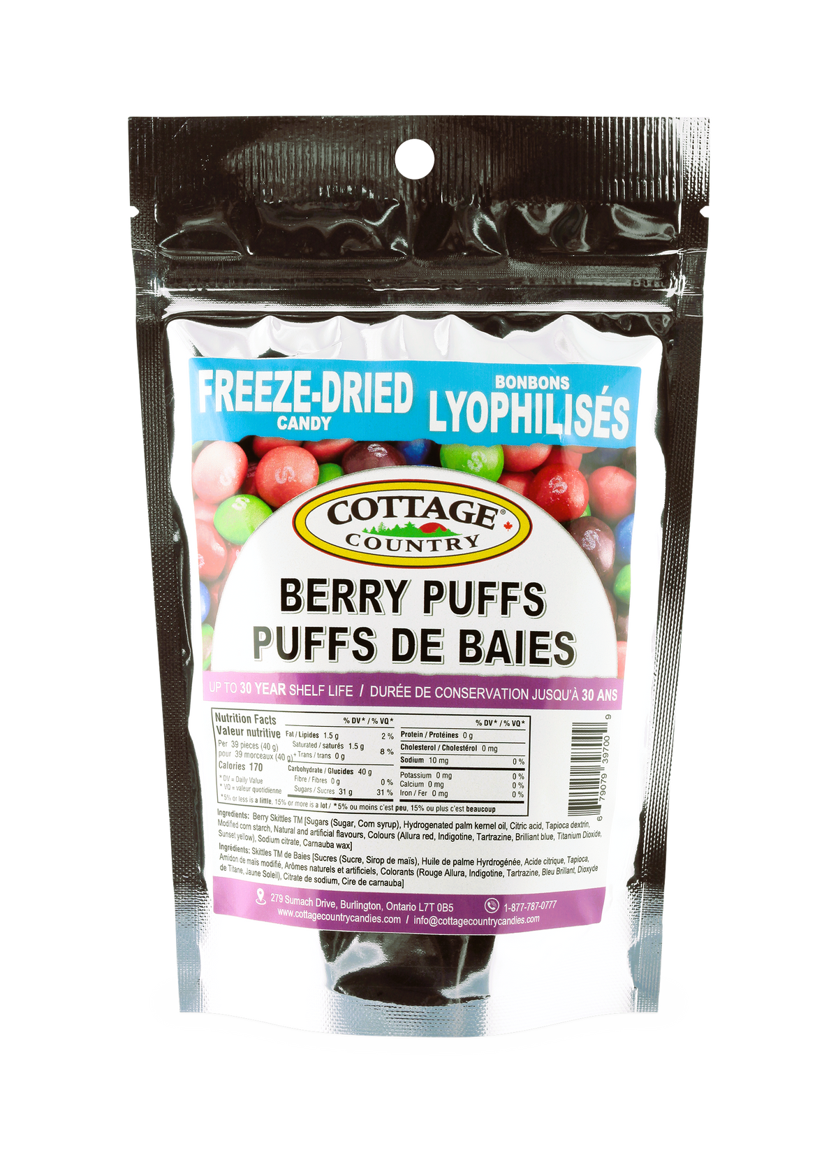 Cottage Country Freeze Dried Berry Puffs 100g