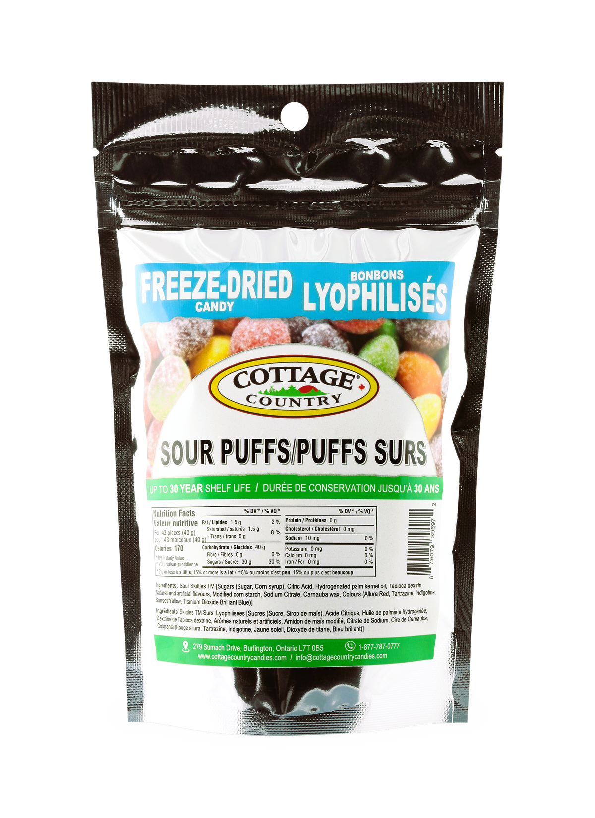 Cottage Country Freeze Dried Sour Puffs 100g