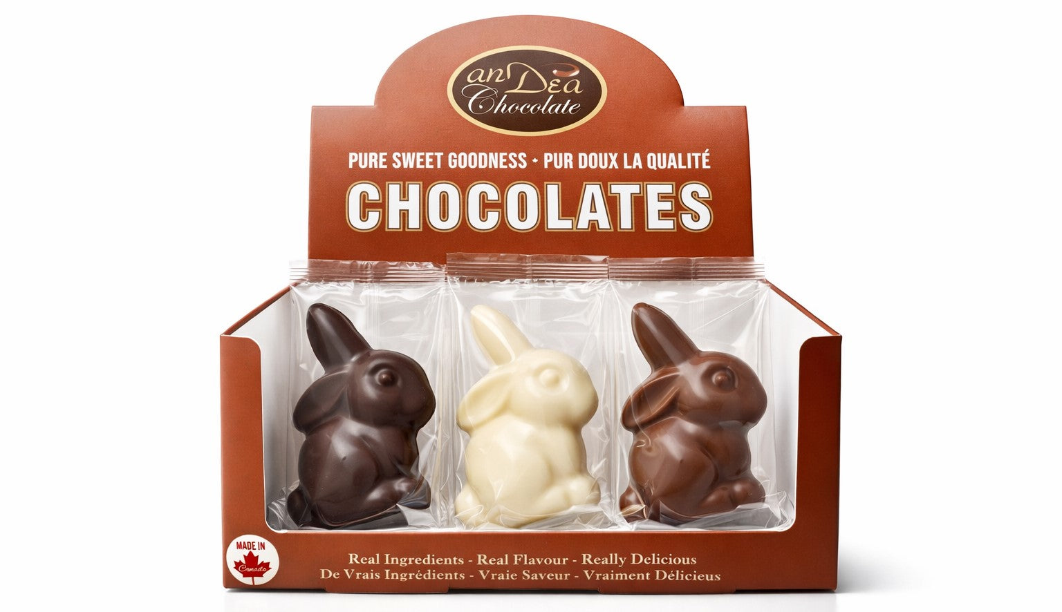 Milk, White &amp; Dark Chocolate Baby Bunny - 30g