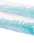 Light Blue Rock Candy Sugar Sticks - Cotton Candy Flavor [12 Count]