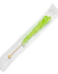 Light Green Rock Candy Sugar Sticks - Watermelon Flavor [12 Count]