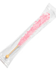Light Pink Rock Candy Sugar Sticks - Cherry Flavor [12 Count]