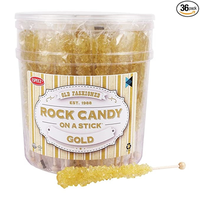 Rock Candy Sticks Gold, 0.8oz [1 Stick]