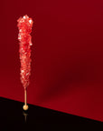 Red Rock Candy Sugar Sticks - Strawberry Flavor [12 Count]
