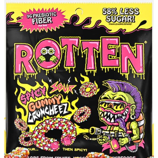 Rotten Spicy Sour Gummy Cruncheez 1.8oz
