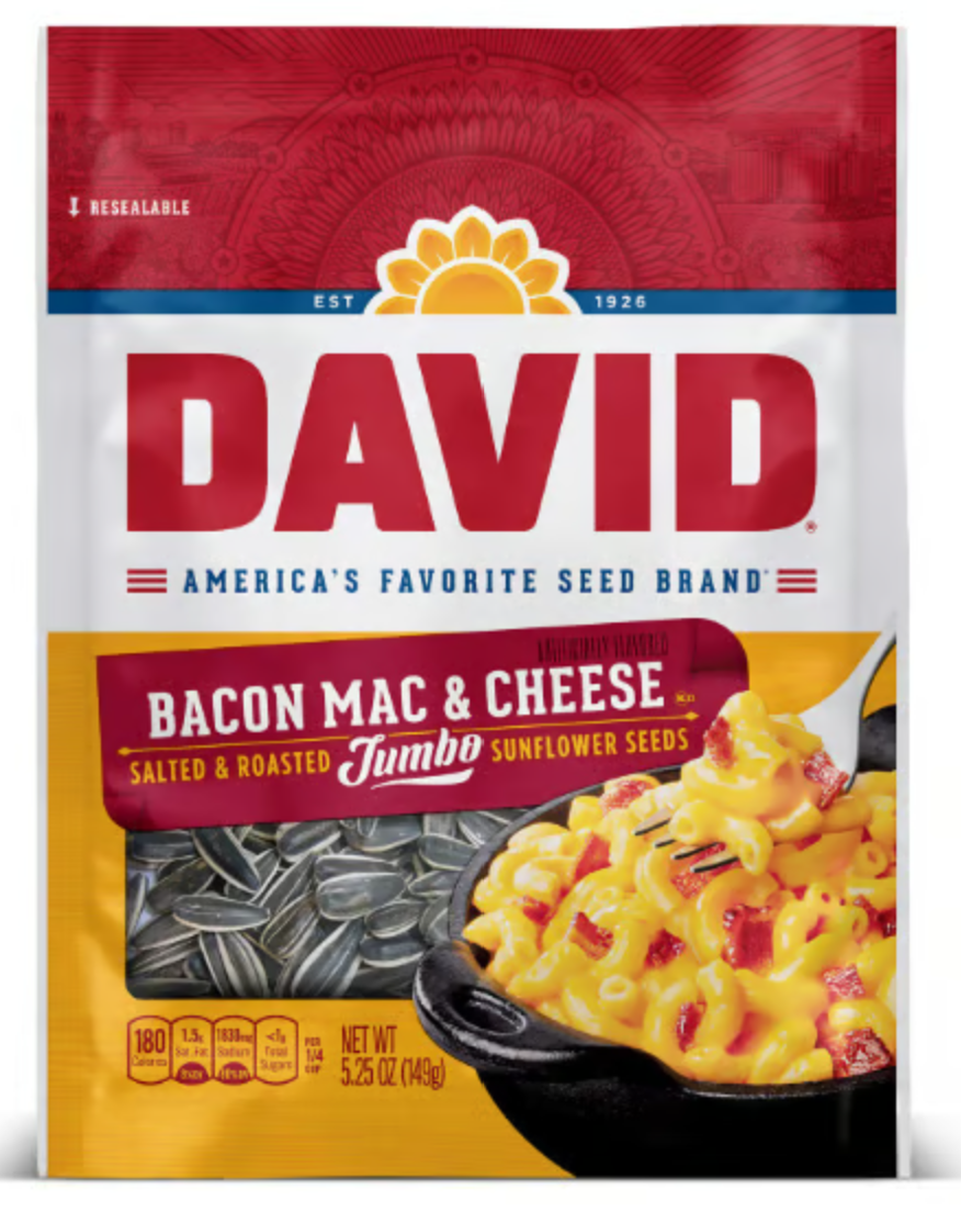 David Jumbo Sunflower Seeds - Bacon Mac &amp; Cheese 5.25 oz (149g)