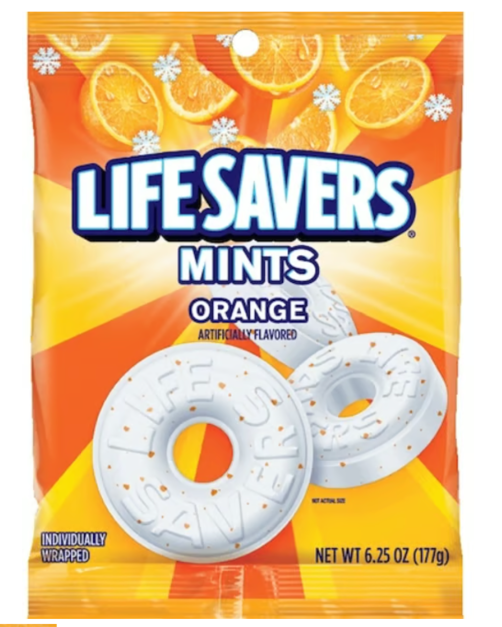 Peg Bag - Lifesavers - Orange Mints 6.25oz (177g)