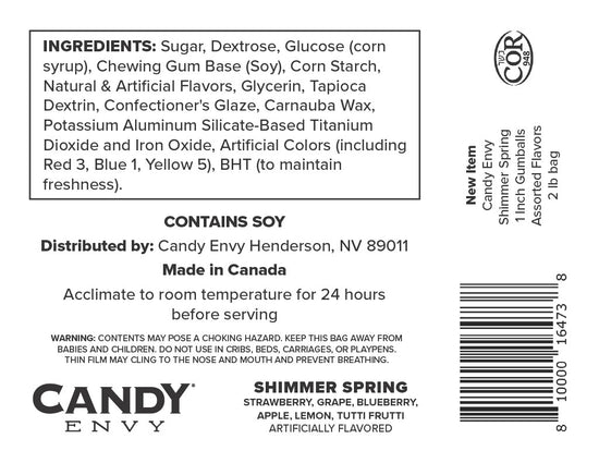 Shimmer Spring Pastel 1 inch Round Gumballs [2 LB Bag]