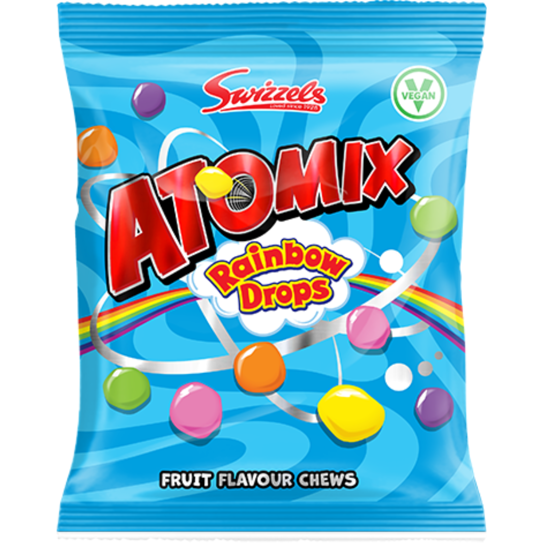 Swizzels Matlow Atomix Rainbow Drops British 100g